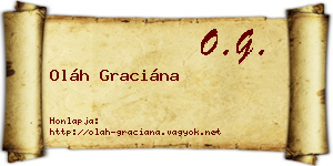 Oláh Graciána névjegykártya